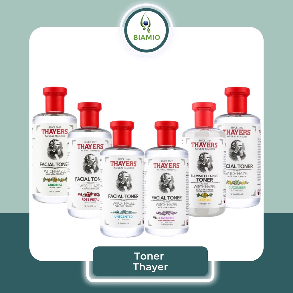 Nước hoa hồng Toner Thayers Alcohol Free Witch Hazel không cồn dưỡng ẩm dịu nhẹ 355ml DA07