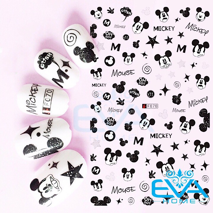 Miếng Dán Móng Tay 3D Nail Sticker Hoạt Hình Micky Mouse F070