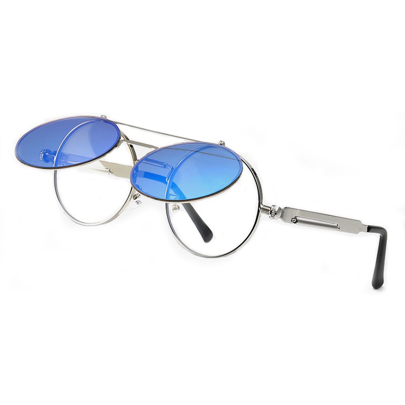 Kính Mát Gọng Kim Loại Tròn Lật Phong Cách Retro Cho Nam Và Nữ | BigBuy360 - bigbuy360.vn