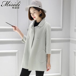 Áo dạ lông cừu ép hai mặt