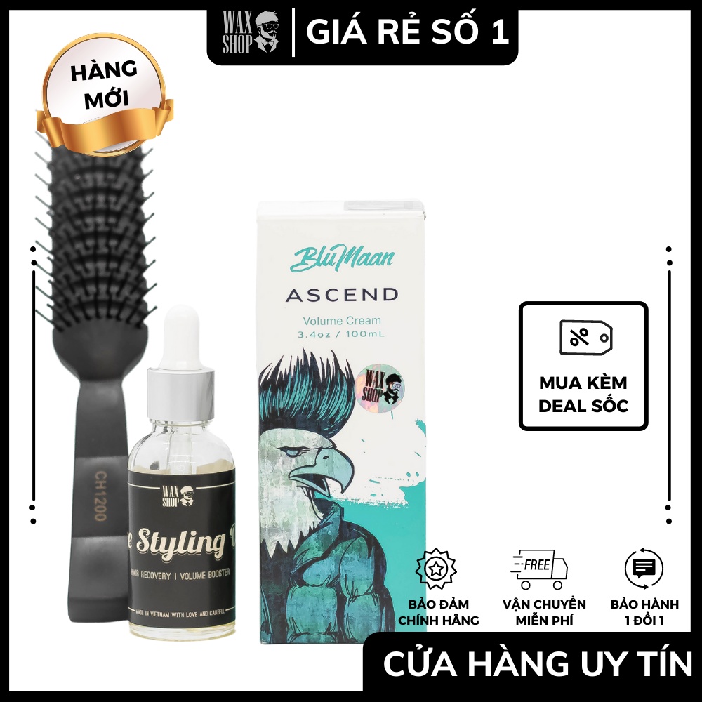 Pre Styling Blumaan Ascend Cream ⚡ Chính Hãng ⚡ Tạo Phồng Tóc Dạng Kem - Tăng Volume - Bảo Vệ Tóc - Waxshop