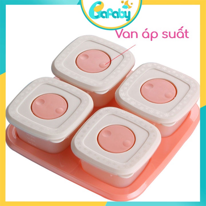 Hộp Trữ Đông Cho Bé Trữ Đồ Ăn Dặm Van Lắp Siêu Thông Minh Tiện Lợi