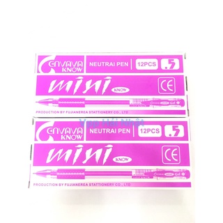 Bút gel nước Mini Cenvava viết siêu êm 0.5mm màu tím [VPP Hải Nhật]