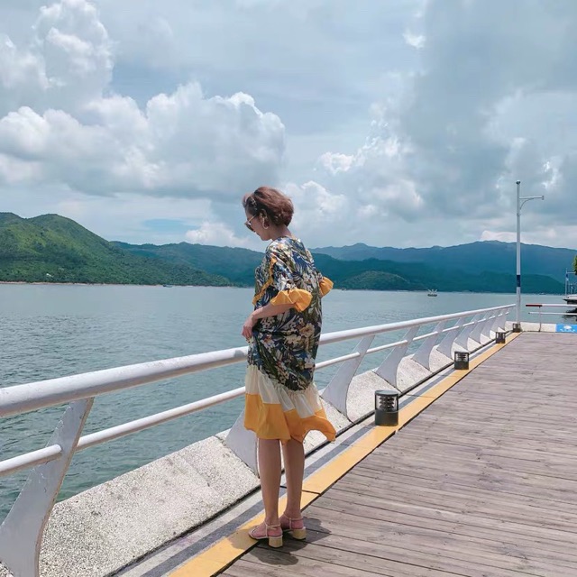 ORDER - ĐẦM HOA SUÔNG CỔ XẾP VIỀN BÈO ( Ảnh thật ở cuối ) | BigBuy360 - bigbuy360.vn