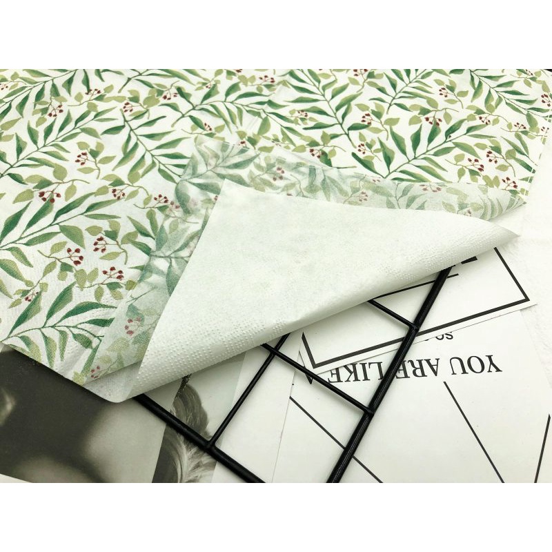 Bộ 20 Khăn Giấy In Hình Lá Nhiều Màu Sắc Kích Thước 33 * 33cm