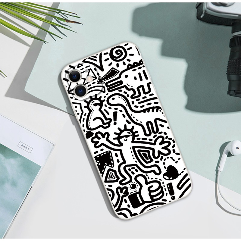 Ốp Điện Thoại tpu Mềm Họa Tiết graffiti Vui Nhộn Cho iphone 12 13 mini 14 pro 11 pro max xr x xs max 5s 6 6s 7 8 plus se2