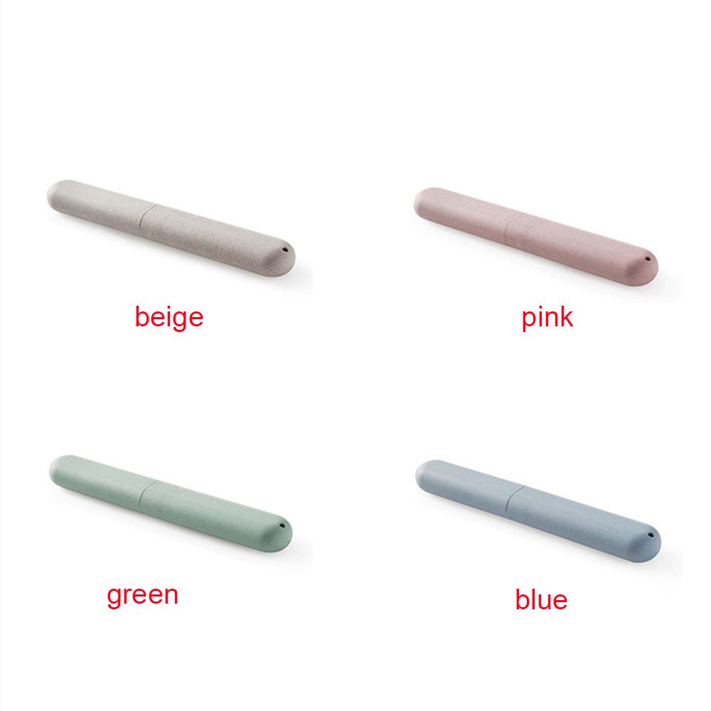 Hộp Đựng Bàn Chải Đánh Răng/Dụng Cụ Vệ Sinh Răng Miệng Chống Bụi Bằng Chất Liệu Rơm Lúa Mì Nhiều Màu Sắc Dùng Khi Đi Du Lịch