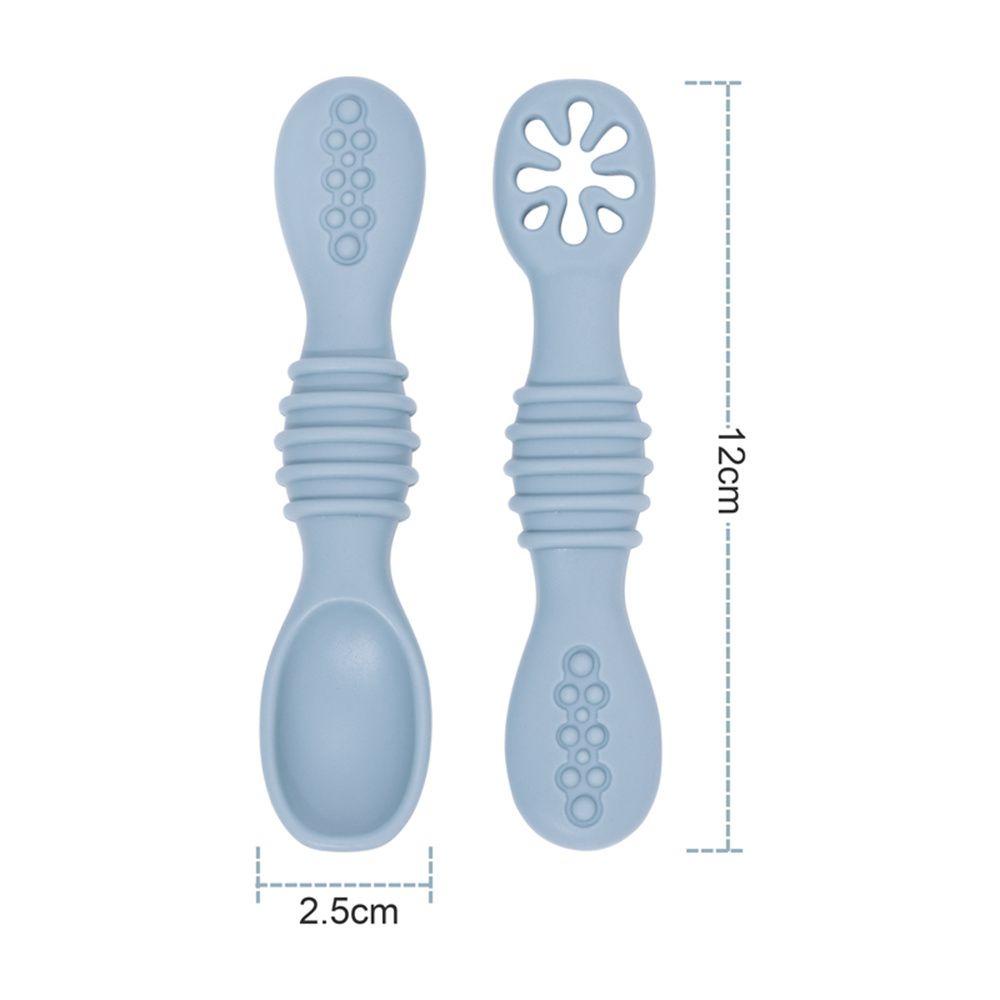 Set 2 Muỗng Silicone Cho Bé Tập Ăn Dặm