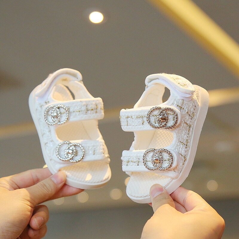 Sandal quai dán trẻ em Vải dạ thời trang mềm êm cho bé mã SDD3