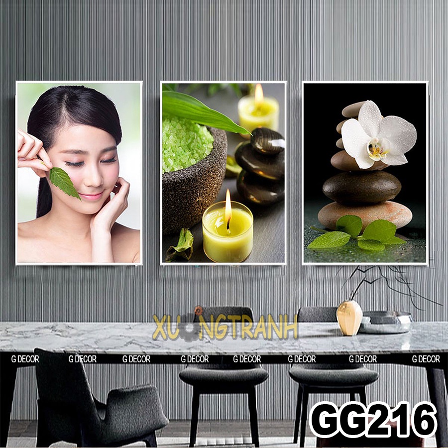 Tranh treo tường canvas 3 bức phong cách Bắc Âu 226, tranh decor trang trí phòng khách, phòng ngủ, phòng ăn, spa, store