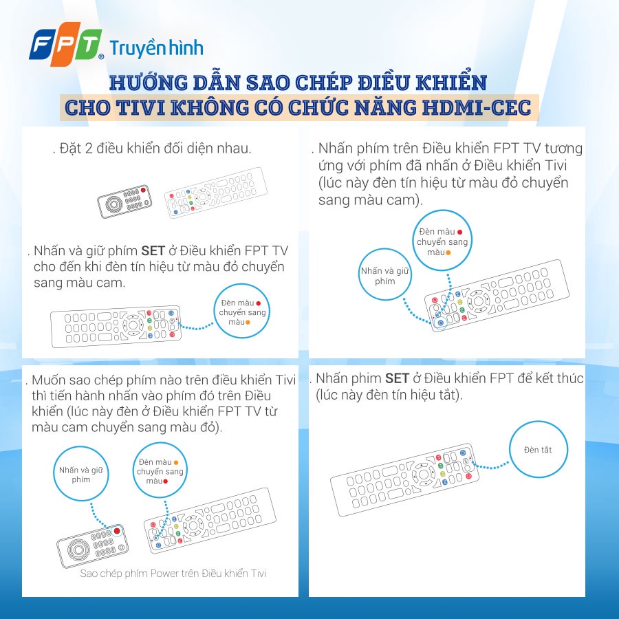 Remote điều khiển đầu truyền hình FPT | điều khiển đầu FPT hàng mới chính hãng tặng kèm pin