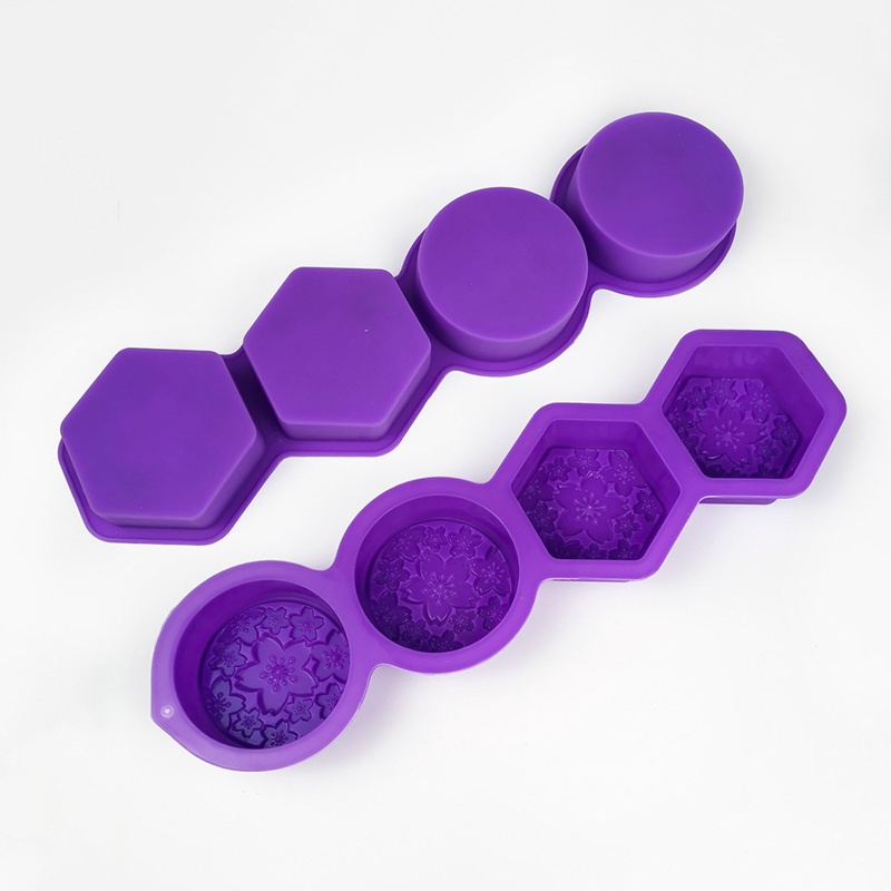[seve *] Khuôn Silicone Làm Xà Phòng Hình Hoa Tinh Tế Lý Tưởng Tốt Nhất Cho Người Yêu Thủ Công