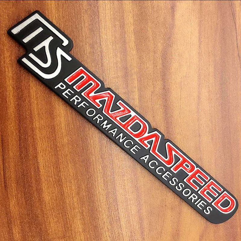 Miếng dán logo kim loại trang trí thân xe hơi Mazda