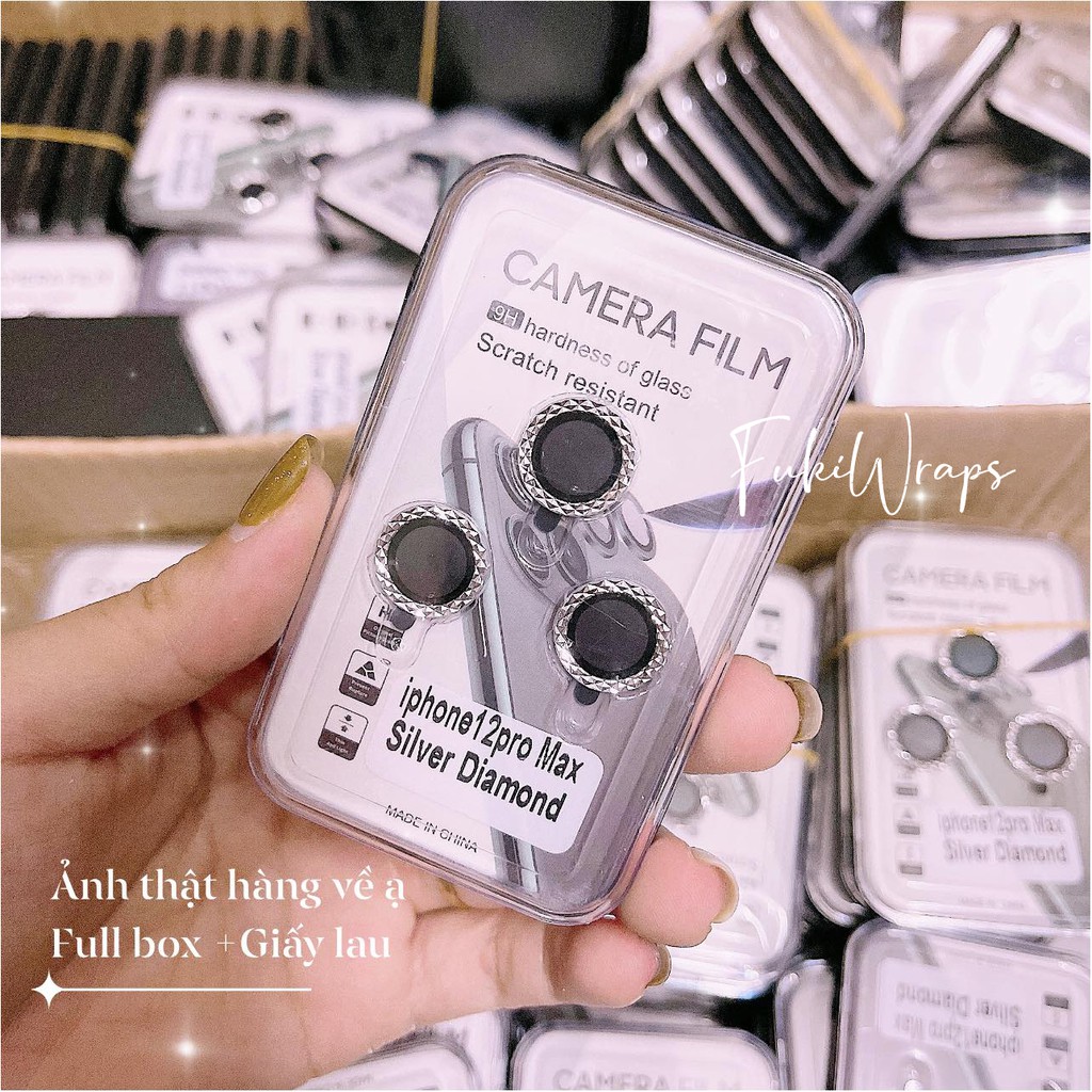 Bộ Kính Camera bảo vệ mắt camera Dành Cho 12 Pro Max 12 Pro, 12 , 11 PRO MAX, 11 Pro FukiShop