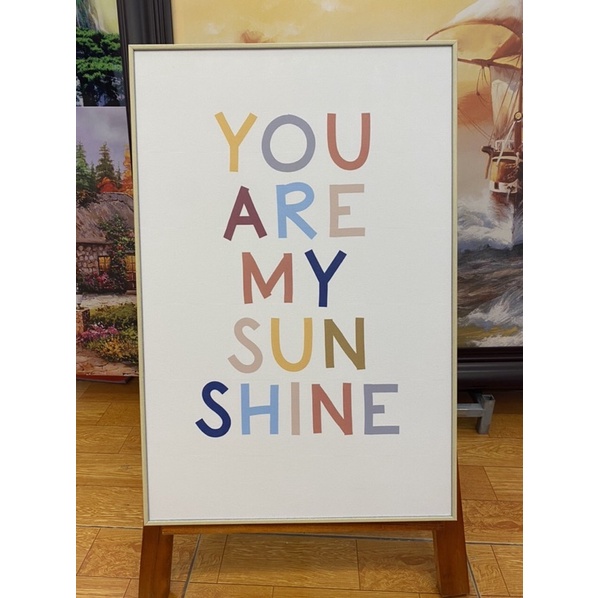 Tranh canvas treo phòng trẻ em_you are my sun shine