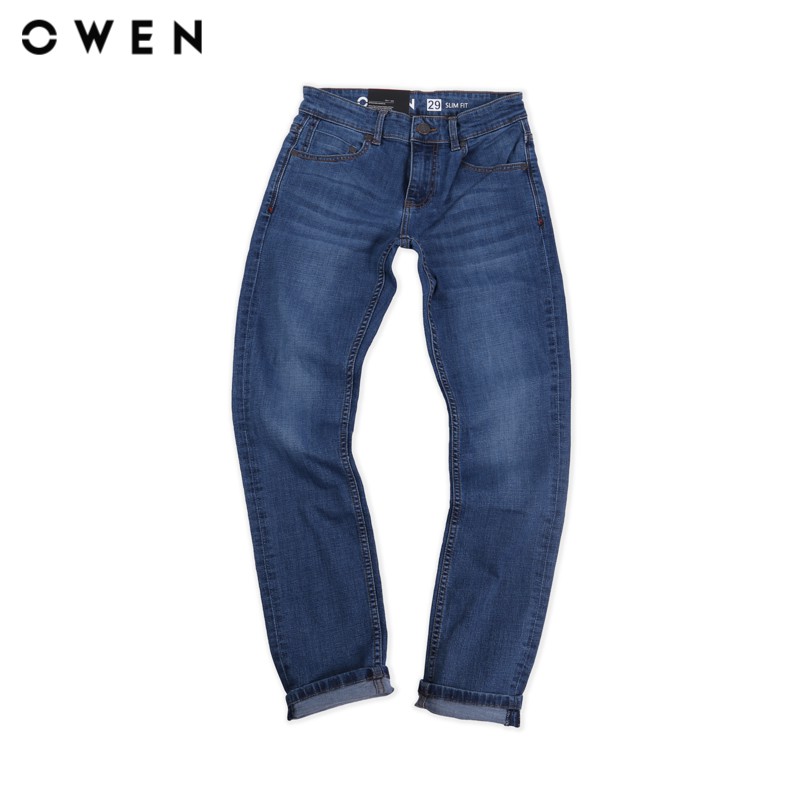 Quần Jean dài nam Owen Slimfit màu xanh - QJSL23060