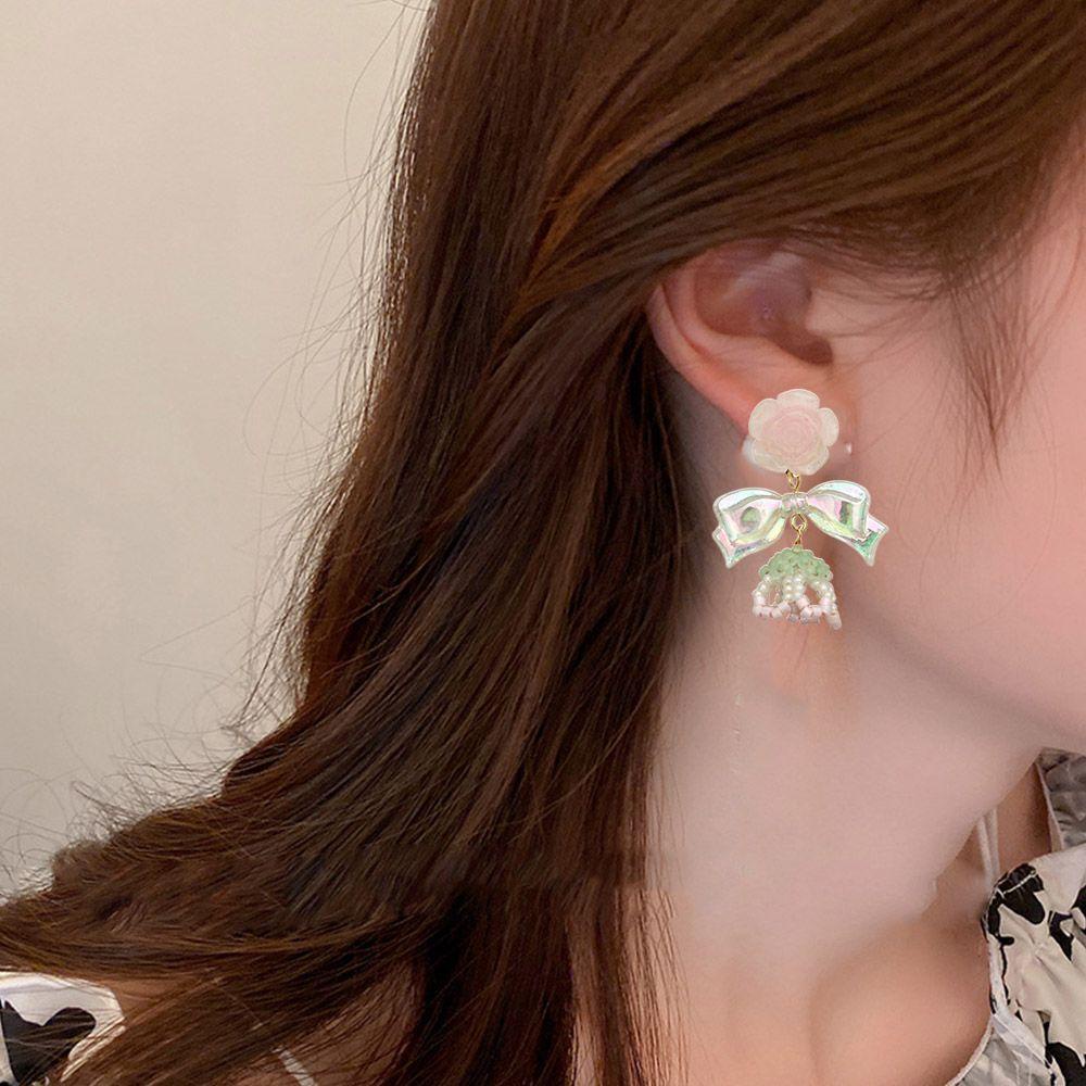 Bông Tai Thời Trang Xuân Hè Phong Cách Hàn Quốc Cổ Điển Cho Nữ|Bông Tai Nơ Thời Trang Nữ Tính