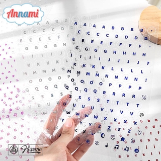 Miếng dán họa tiết chữ cái dùng trang trí sổ lưu niệm
