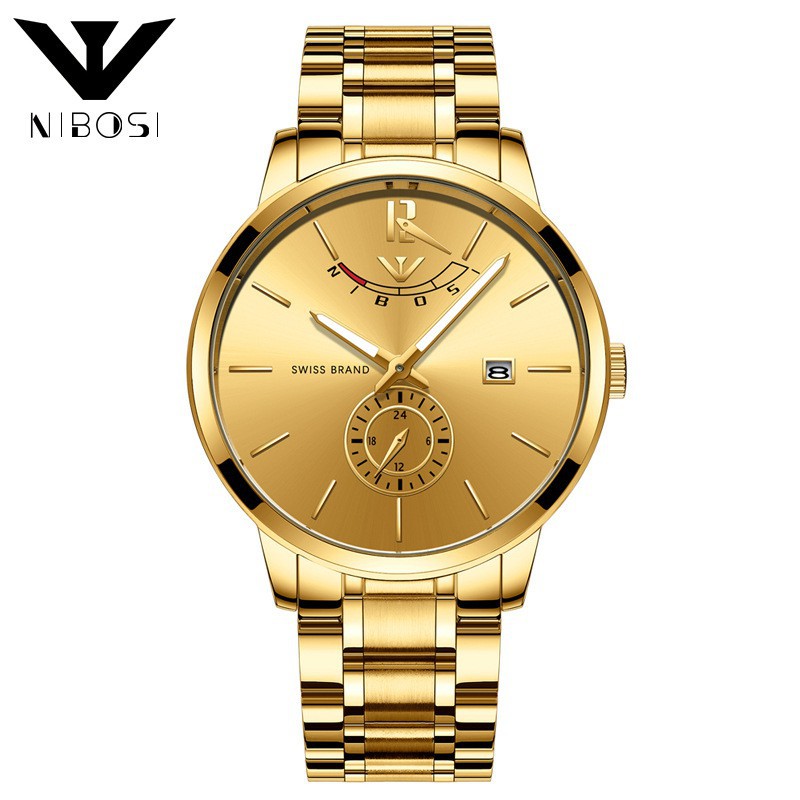 [ xả kho ] Đồng hồ nam Nibosi 2318 dây thép cao cấp thiết kế sang trọng