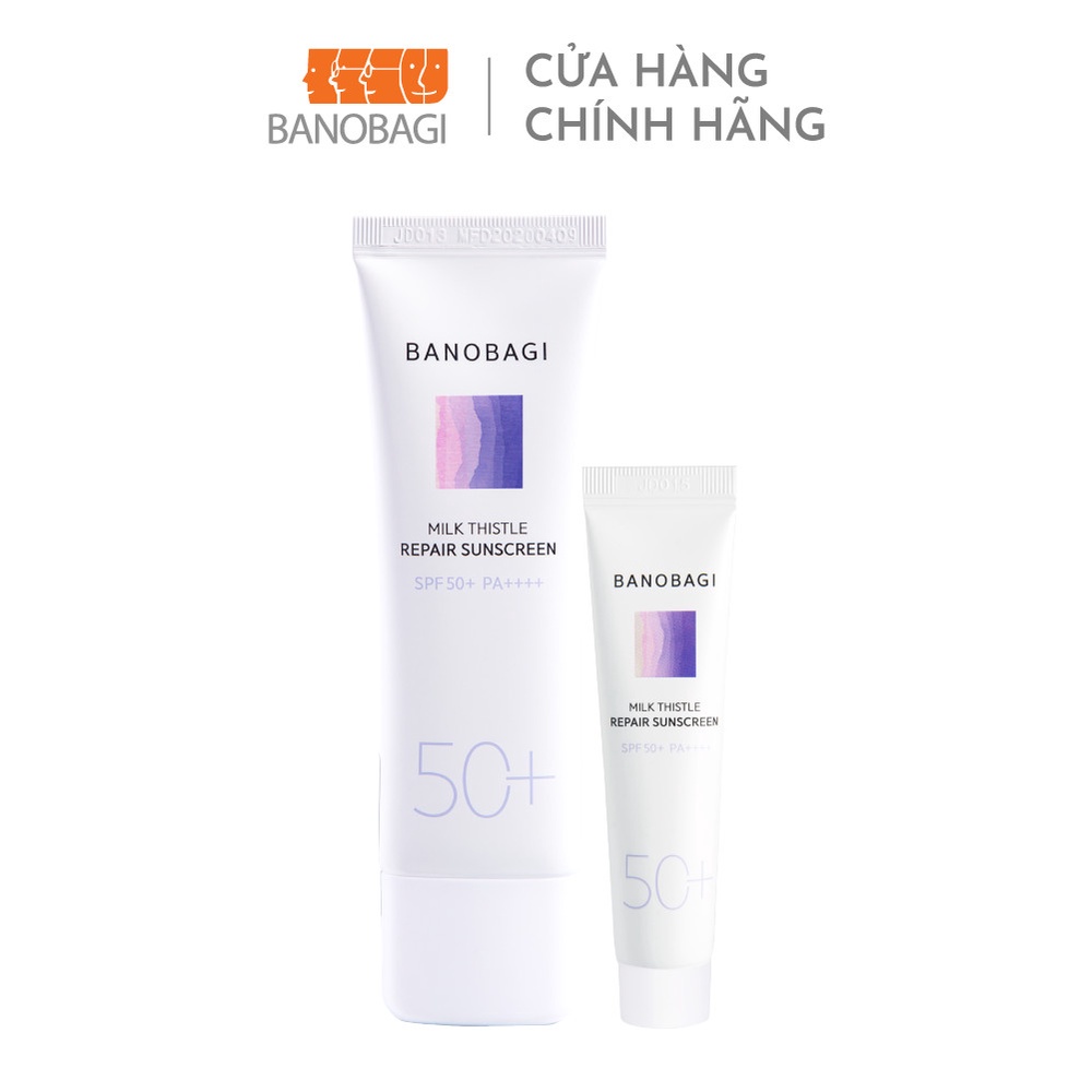 Bộ đôi Kem chống nắng BANOBAGI cho da nhạy cảm REPAIR SUNSCREEN SPF 50+ PA++++ tặng 1 tuýp mini 15ml