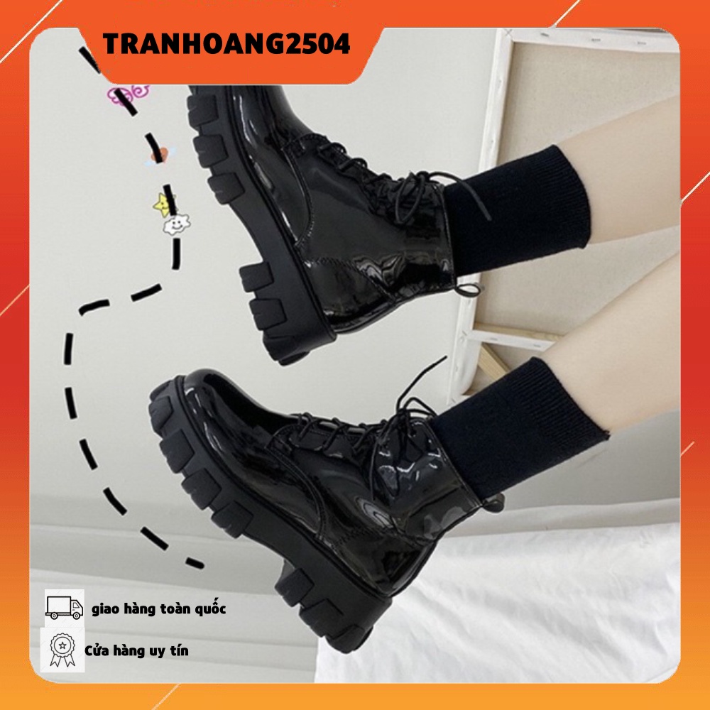 Giày ulzzang cao cổ đế đinh cá tính mã 235 có ảnh thật cuối