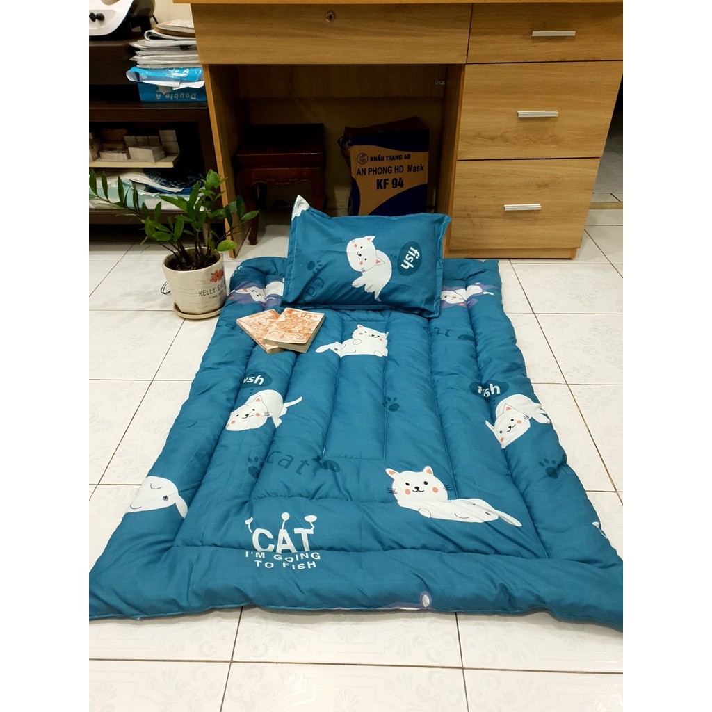 Nệm cho bé đi học nhà trẻ 80x120cm họa tiết hoạt hình trẻ em