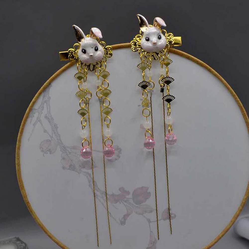 Trâm Cài Tóc Hình Thỏ Phong Cách Hanfu Cổ Điển Cho Nữ