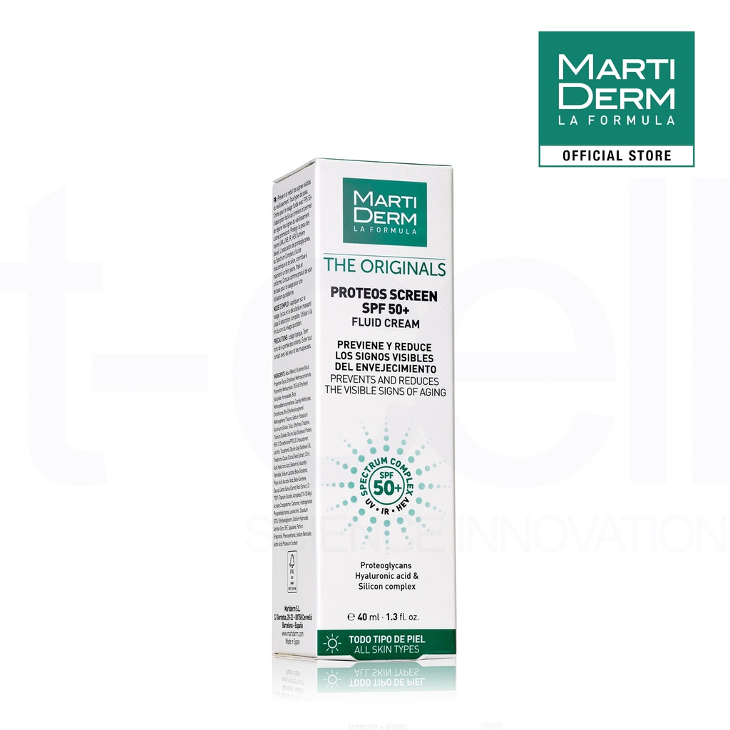 Kem Chống Nắng Phổ Rộng Toàn Diện Ngừa Lão Hóa, Phòng Chống Nám Quay Lại - MartiDerm The Originals Proteos Screen SPF50+