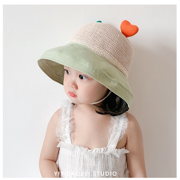 Nón Vành Phối Lưới Dễ Thương Cho Bé