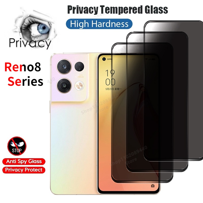 Ốp Điện Thoại Kính Cường Lực Cứng Chống Nhìn Trộm Cho OPPO Reno 8 Pro Plus 5G 8Z Reno8Z Reno8 Reno8P