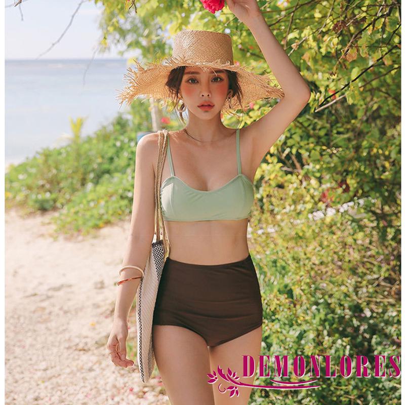 Set Đồ Tắm Trơn Màu Phong Cách Quyến Rũ Dành Cho Nữ