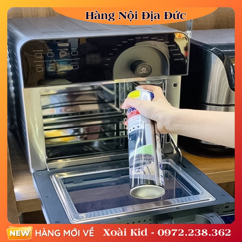 Bình xịt vệ sinh lò nướng, lò vi sóng, nồi chiên không dầu Denkmit 500ml của Đức - Date mới đủ bill