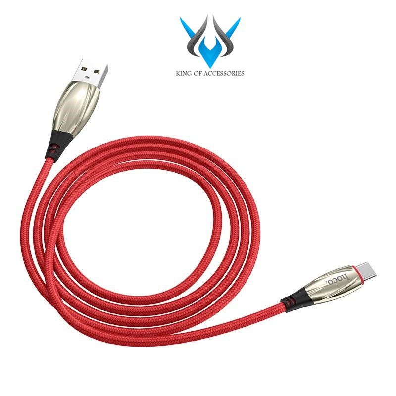 Cáp và truyền dữ liệu Hoco U71 Star cổng Type-C QC3.0, max 3A, dài 1.2M, có đèn báo sạc