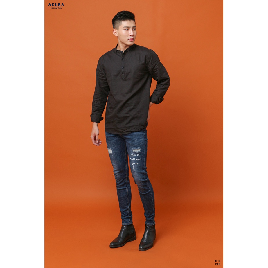 Áo Sơ Mi Tay Dài Công Sở Nam Form Reugular AKUBA | B414 | BigBuy360 - bigbuy360.vn