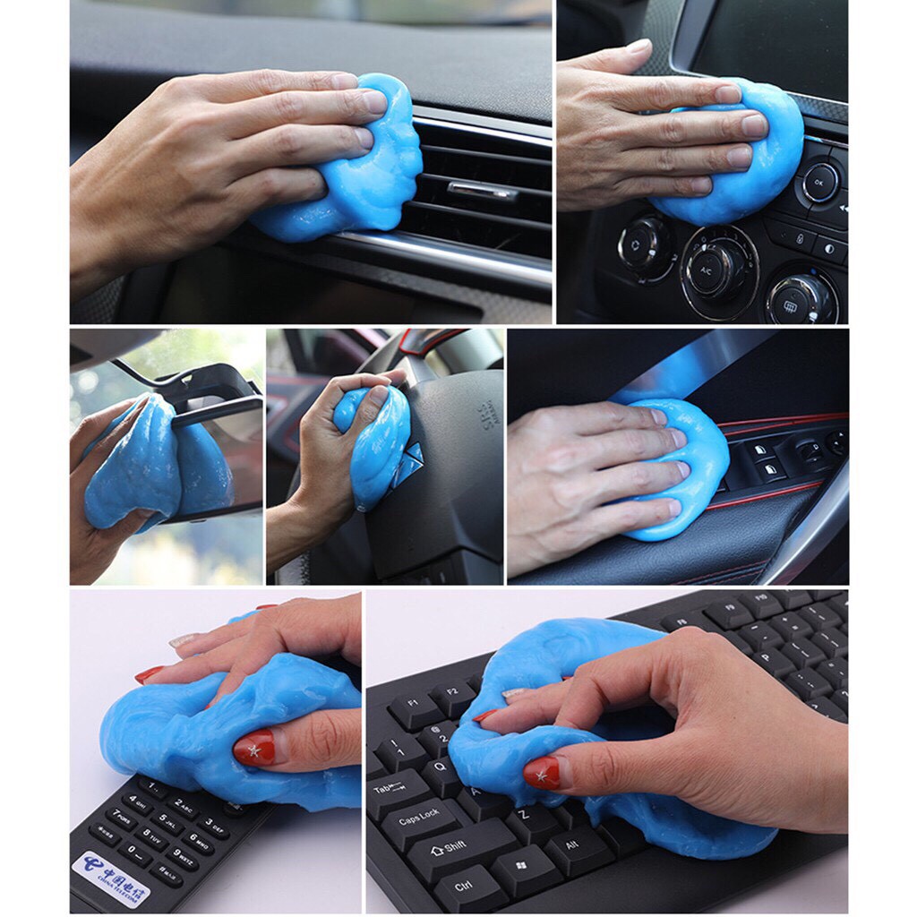 Bùn dẻo vệ sinh, Gel silicone làm sạch bụi bẩn ô tô - Hộp bùn dẻo vệ sinh nội thất 160g