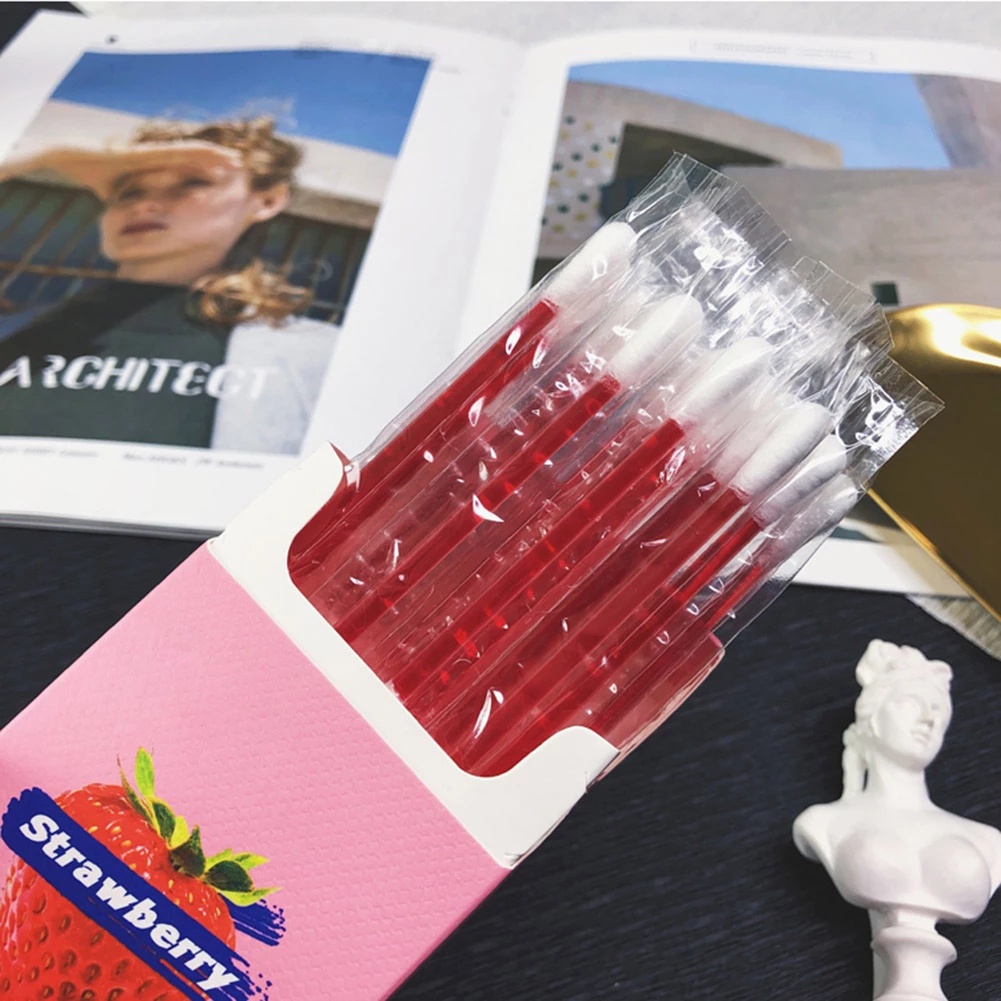 [Hàng mới về] Hộp son môi dạng tăm bông chống thấm nước lâu trôi thiết kế độc đáo