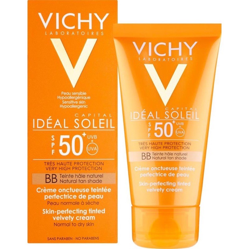 Kem chống nắng có màu Vichy Ideal Soleil BB Emulsion SPF50 50ml