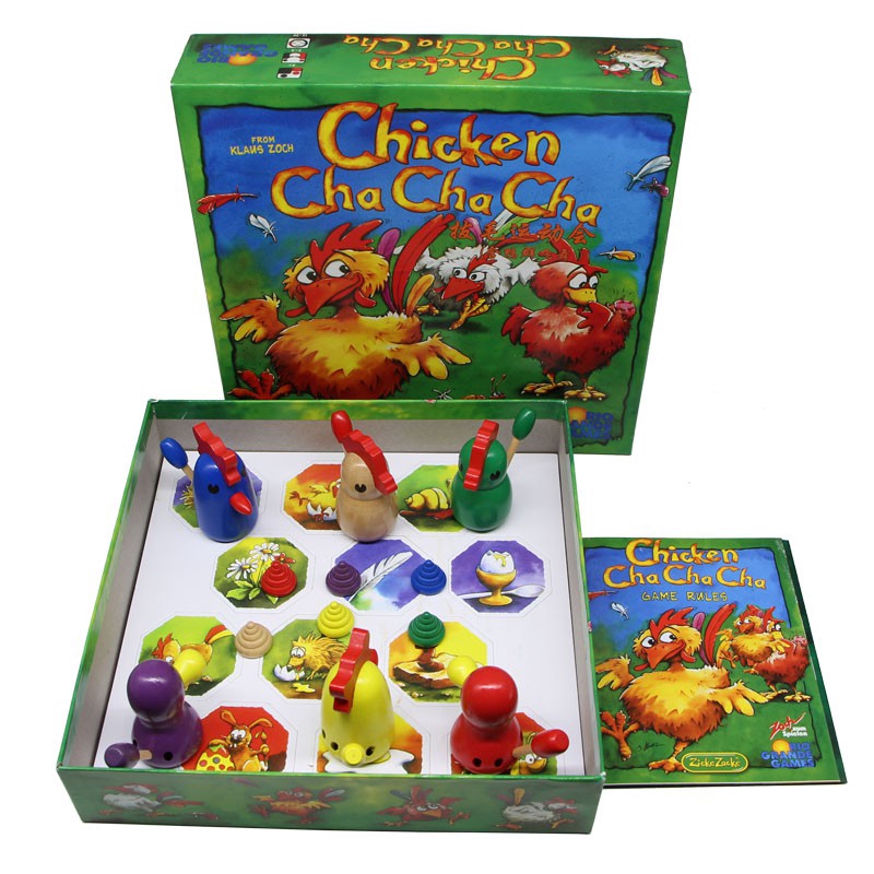 Chicken Cha Bộ Đồ Chơi Board Game Gà Đẻ Trứng Vui Nhộn 2-4 Người