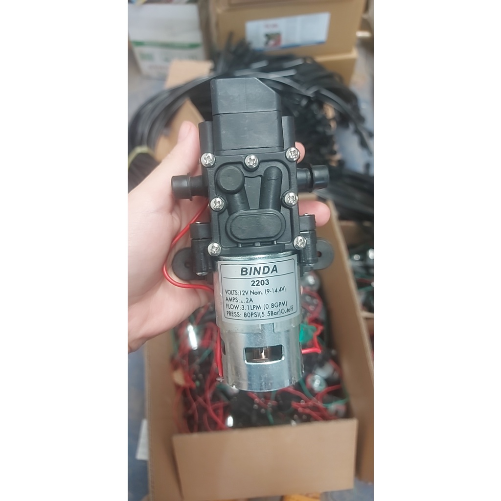 MÁY BƠM LÕI ĐỒNG NƯỚC MINI 12v áp lực cao -