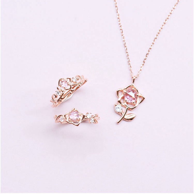 Nhẫn MANYUE đính đá nhân tạo nhiều màu sắc tùy chọn phong cách công chúa sang trọng