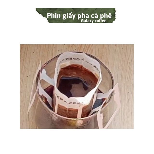 Cafe nguyên chất phin giấy pha tiện lợi mang đi du lịch, phin pha cafe nguyen chat bằng giấy để pha 20g cà phê