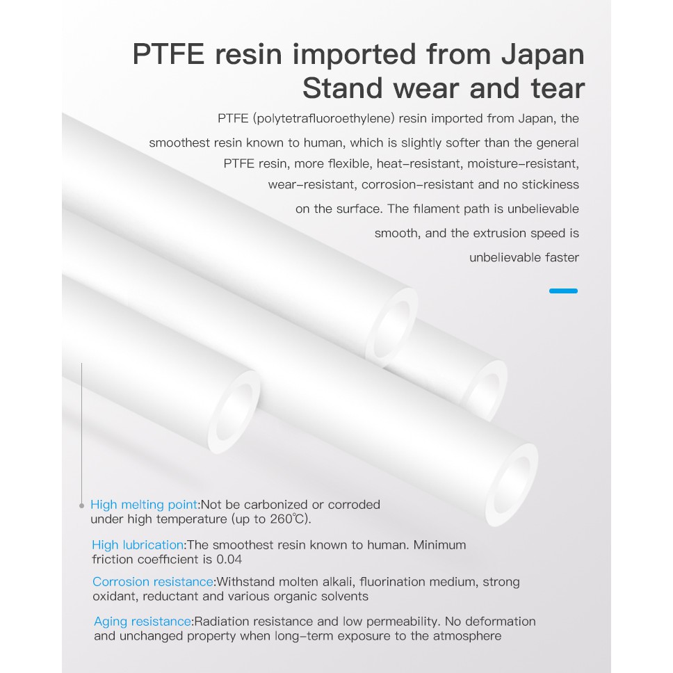 Ống dẫn nhựa Capricorn Teflon Tube cho máy in 3d