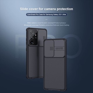 Ốp lưng bảo vệ camera cho Samsung Galaxy S21 Ultra dạng nắp trượt Nillkin Camshield