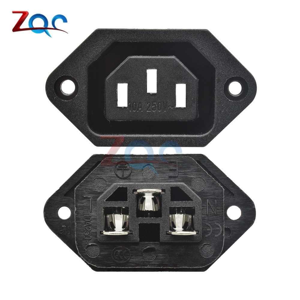 Đầu Nối Nguồn Điện 15a / 250v 3pin 05231 Ac Iec C13 C14