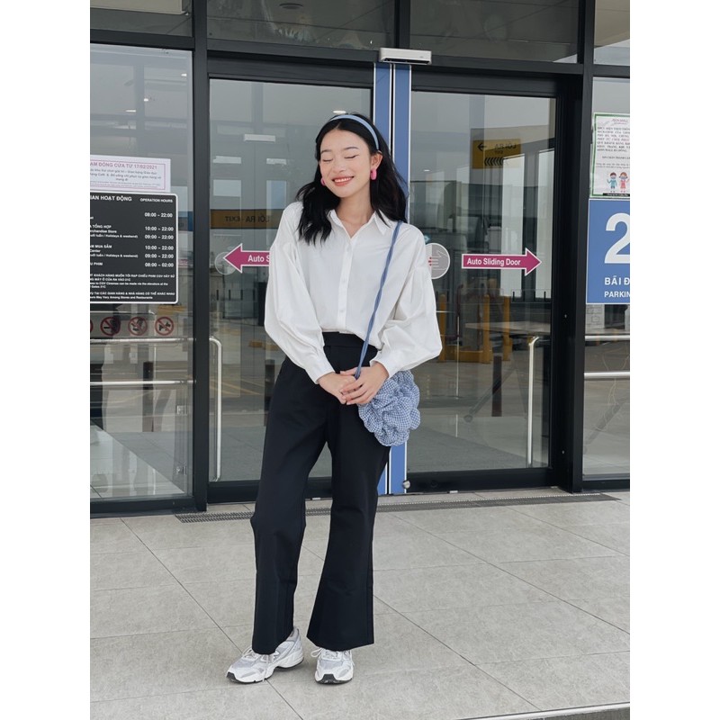 [Mã FADIRECT20 giảm 20K đơn 150K] Quần vải kaki mềm kuchimade, Quần kaki đen loe KU63 | BigBuy360 - bigbuy360.vn