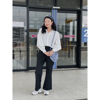 Quần vải kaki mềm,gấu loe nhẹ,phong cách đơn giản, phù hợp đi học đi làm mã KU6