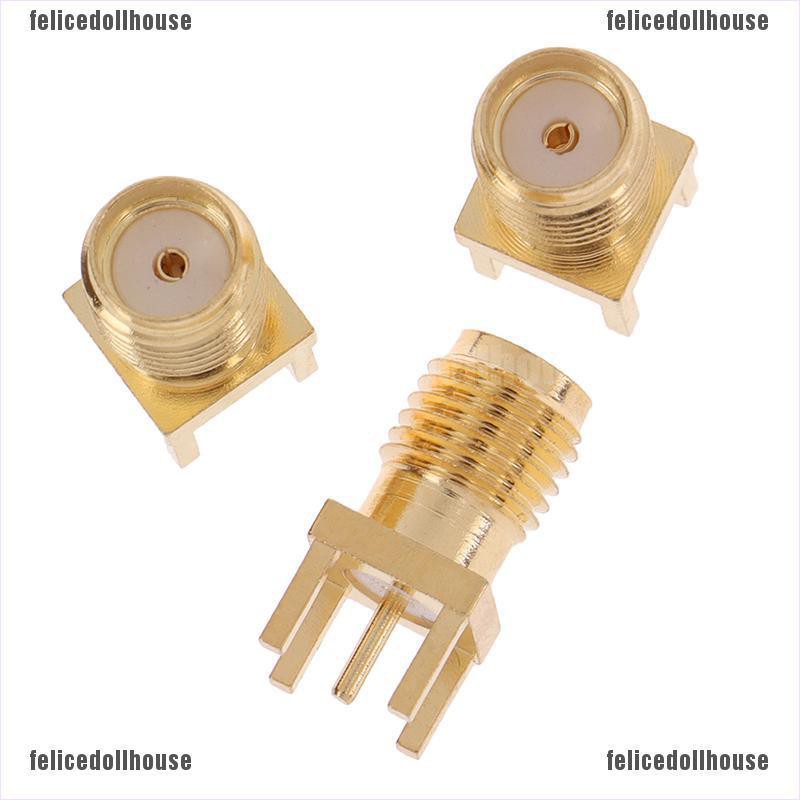 [🎀🎀Felice] 5Pcs SMA-KE Female Jack Solder Nut Edge PCB Clip Straight Mount RF Connector [VN]