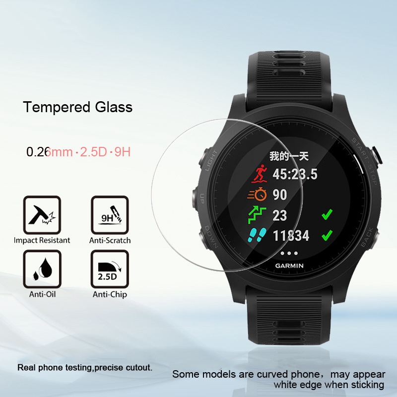 Bộ Kính Cường Lực 0.26mm Dùng Cho Đồng Hồ Thông Minh Garmin Forerunner645 / Forerunner935 / Forerunner735xt