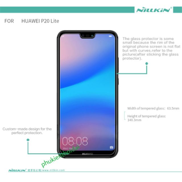 Cường lực Huawei Nova 3e hiệu Nillkin Amazing H+ Pro loại tốt nhất 2.5D/ 0.2mm ( tặng keo chống hở mép )