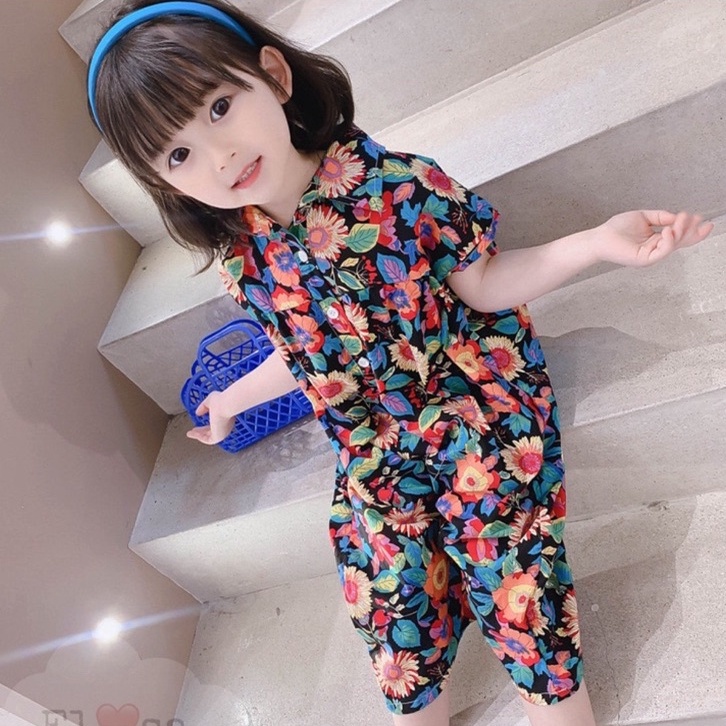 Quần áo bé gái - Jum hoa lá bánh bèo siêu xinh cho bé gái 1-5t